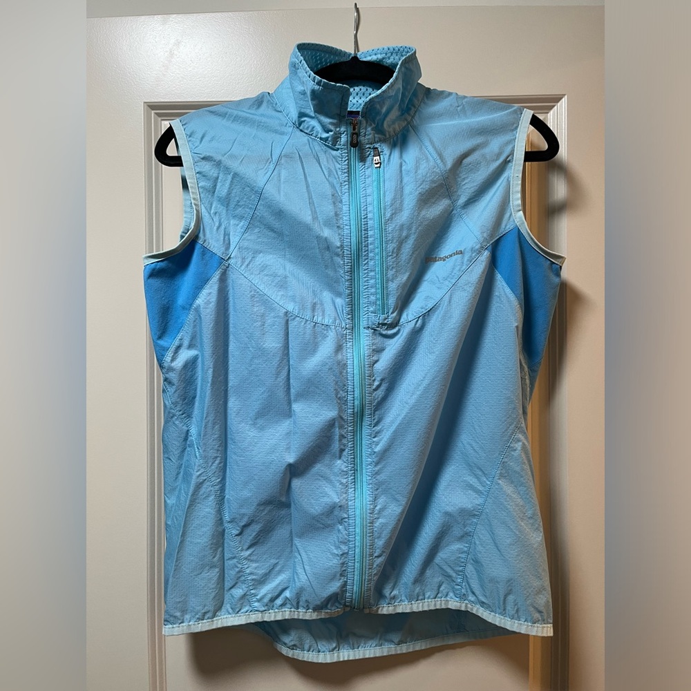 Patagonia Nine Trails Vest - Women Large (Ultralight running) Turquoise Hiking